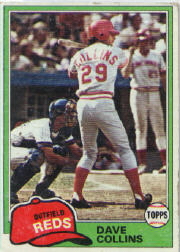 1981 Topps Baseball Cards      175     Dave Collins